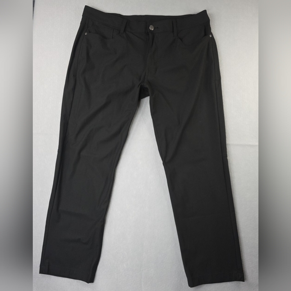 Swiss+Tech Pants Straight Fit Performance Activewear Men's Size 38x30 Black - Picture 1 of 8